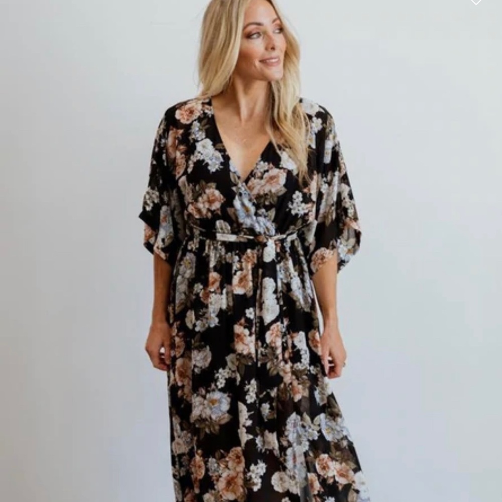 Baltic Born Kia Black Kimono dress